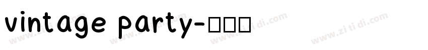 vintage party字体转换